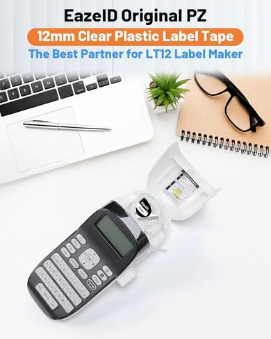 شريط صانع الملصقات LT12 متوافق مع صانع الملصقات DYMO LetraTag يعيد تعبئة شريط Pastic 91331 لعلامة DYMO Letra 100H LT-100T Plus LT110T، 1/2 بوصة × 13 قدم (12 مم × 4 م)، أسود على أبيض، 3 عبوات TB231 in Kuwait