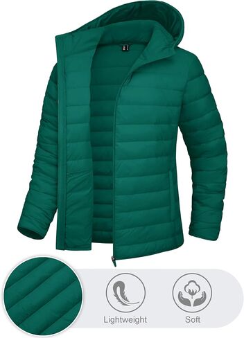 TACVASEN Women's Lightweight Puffer Jacket with Hood Pockets Quilted Padded Full-zip Winter Coat in Saudi Arabia