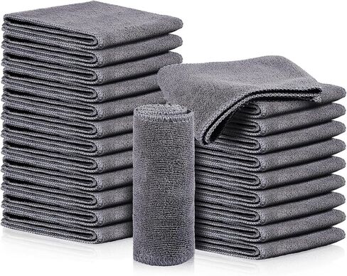 20 Pcs Shoe Shine Cloth Leather Shoes Buffing Cloth Suede Cloth Shoe Cleaner Care Shoe Polish Cloth for Boots Cleaning, Gray in Saudi Arabia