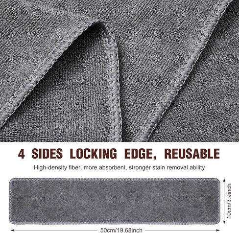 20 Pcs Shoe Shine Cloth Leather Shoes Buffing Cloth Suede Cloth Shoe Cleaner Care Shoe Polish Cloth for Boots Cleaning, Gray in Saudi Arabia