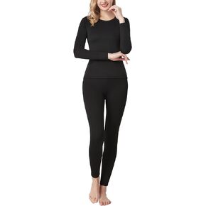 LAPASA Women's Thermal Underwear Set Fleece Lined Long Johns Top & Bottom Soft Base Layer Light/Mid/Heavy Weight L17/ L41/L44