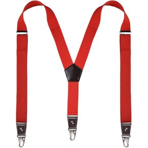 Suspenders for Men with Snap Hooks Heavy Duty Adjustable 1.4 inches Wide