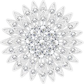 Austrian Crystals Snowflakes Brooch for Winter Vintage Star Brooch for Women Men Birthday Gift Bridal Brooch for Party Christmas Mothers Gift