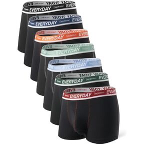 Separatec Cotton Dual Pouch Men's Underwear Comfortable Soft Breathable Everyday Boxer Briefs for men 7 Pack