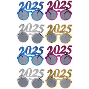 نظارات BestOYARD 2025 للعام الجديد، 8 قطع 2025 نظارات شمسية برقم لامع، نظارات ليلة رأس السنة السعيدة، فئة 2025، نظارات شمسية للتخرج، نظارات مضحكة لحفلات الهالوين وعيد الميلاد in Kuwait