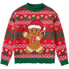 Girls Kids Ugly Christmas Sweater Winter Funny Knitted Xmas Pullover Long Sleeve Top 7-14 Years