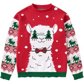 Girls Kids Ugly Christmas Sweater Winter Funny Knitted Xmas Pullover Long Sleeve Top 7-14 Years in Kuwait
