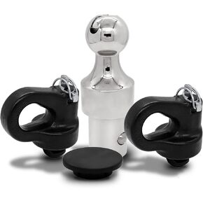 60639 Puck System Gooseneck Hitch Ball Kit, Compatible with 2013-2024 Ford F250 F350 F450, 2016-2024 Chevrolet Silverado, GMC Sierra & Nissan Titan XD, 38000 lbs GTW/ 9500 lbs VTW, 2-5/16 Inch Ball