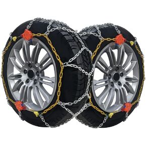 232605 Adjustable Snow Tire Chains for Light Truck, SUV, Cars, Pickups, 2 Pack Anti-slip Snow Chains for Pickup Trucks Winter Tire Chains 225/70R19.5 225/90R16 245/85R15 255/50R20 265/50R20 275/40R22