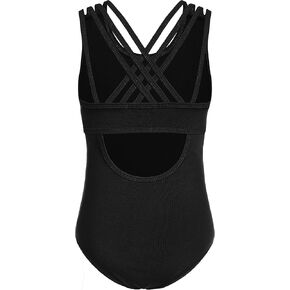 Arshiner Girls Ballet Leotards Dance Gymnastic Outfits Crisscross Straps SleevelessTank Dancewear