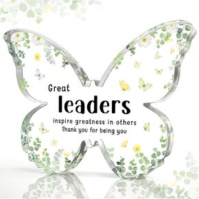 Boss Gifts for Women, Boss Christians Gift - 5x3.8x0.5 Inch Butterfly Acrylic Plaque - Unique Boss Lady Gifts for Women Retirement Leaving Going Away, Female Boss Birthday Christmas Boss Day Gifts
