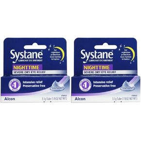 Systane Nighttime Lubricant Eye Ointment 3.5g Tube - Pack of 2