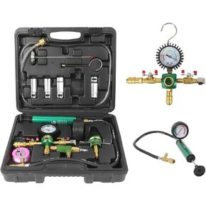 Radiator Pressure Tester Kit Upgraded Coolant Pressure Tester Kit Car Coolant Vacuum Refill Kit Universal Vacuum Coolant Refill Tool Automotive Cooling System Pressure Tester Kit Vacuum Coolant Filler