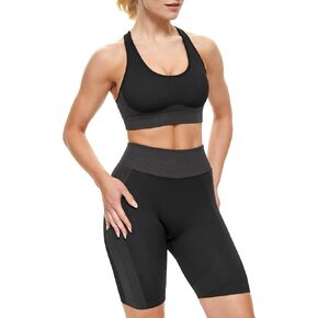 Gym Sets Women 2 Piece or 3, Matching Workout Set Women Shorts Bra, Yoga Workout Outfit, Fitness Exercise Clothes Running Set