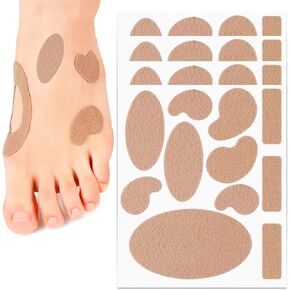 44 Pcs Moleskin Adhesive Pads,Flannel Adhesive Pads Avoid Skin Blister for Foot Hand(Complexion)