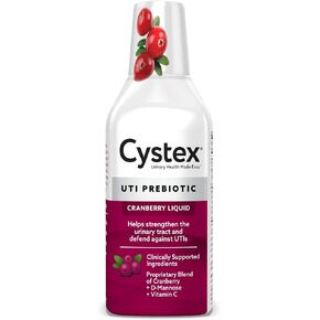 Cystex Urinary Tract Infection Support and Prevention for Men and Women, Cranberry Prebiotic Supplement for UTI Protection & Urinary Health Maintenance, D-Mannose & Vitamin C, 7.6 oz