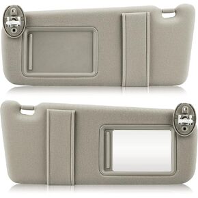 Sun Visor with Light for 2009-2016 Toyota Venza with Sunroof, Left Driver Side Beige Sunvisor Replacement 74320-0T021-A1
