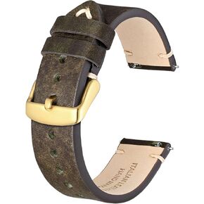 BSIONSTRAP Antique Watch Bands for Men, Italian Leather, Quick Release Watch Straps, Compatible with Watch Lug Width 18mm 20mm 22mm in Kuwait