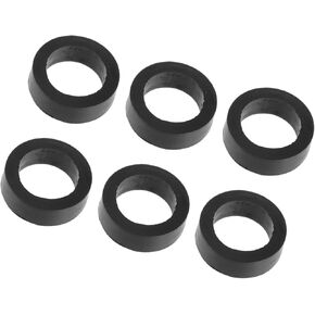 ACROPIX 16636-0B010 Fuel Injector Seal O-Ring for Nissan Frontier 1999-2004 / Injector Lower Insulator/Durable / 6 Pcs Black Car Parts