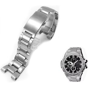 Stainless Steel Watch Band, Compatible with Gshock GST-210/GST-W110/GST-W100/GST-S110/GST-S100/GST-B100/GST-S300 Watch Strap Replacement