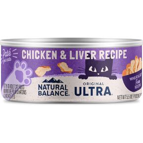 Natural Balance Original Ultra Grain Free Chicken Cat Food Wet Canned Food for Cats 5.5-oz. Can (Pack of 24)