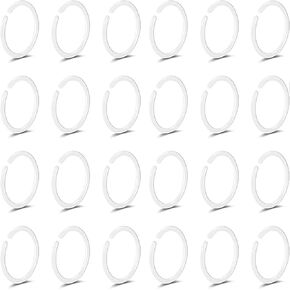 Anti-Allergy Plastic Hoop Ear Retainers, Unisex Nose Rings for Sensitive Ears & Skin, Clear, Black, Pink, 20 Gauge