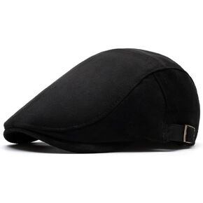 Mens Newsboy Cap Flat Ivy Gatsby Hat Adjustable Cabbie Cap for Women