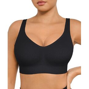 FeelinGirl Wireless Bras for Women Built-in Soft Cups No Underwire Bralettes Adjustable Straps Full Coverage Everyday Bras