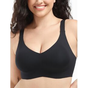 Seamless Bra Jelly Strip Lift Support Wireless Bra Ultra-Comfort Sleep T-Shirt Bra Busty Everyday Bralette