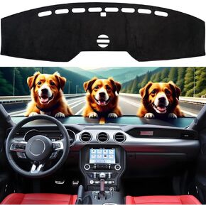 Fit for Dashboard Cover Mat Ford Edge 2015-2022 2023 Accessories Dash Mat Flannel Nonslip Dash Cover Sunshade Glare UV Rays Protector Black