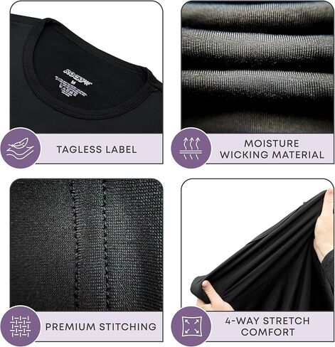 ملابس داخلية حرارية للنساء من روكي، طقم طويل مبطن بالصوف من جونز، قميص وسروال، طبقة أساسية مع سروال داخلي/جزء سفلي للتزلج/البرد الشديد in Kuwait