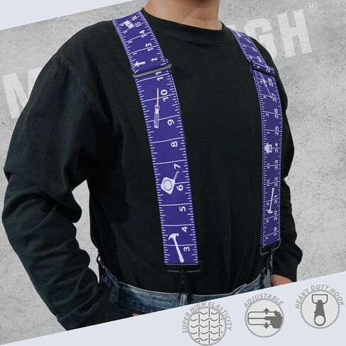 MELOTOUGH Men's Suspender 1.5/2 Inch Wide Suspenders Full Elastic X Back Suspender with Snap Hooks in Kuwait