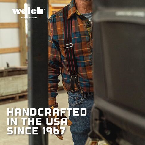Welch WK-38 2" Y-back Work Button-on Suspender with Black Tuff Stuff Webbing in Saudi Arabia