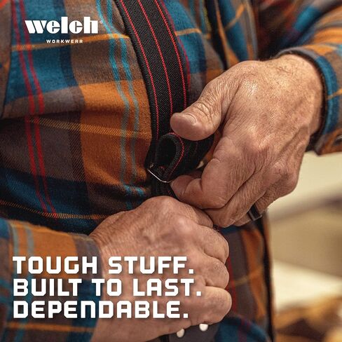 Welch WK-38 2" Y-back Work Button-on Suspender with Black Tuff Stuff Webbing in Saudi Arabia