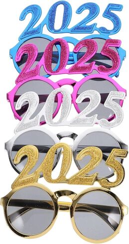 نظارات BestOYARD 2025 للعام الجديد، 8 قطع 2025 نظارات شمسية برقم لامع، نظارات ليلة رأس السنة السعيدة، فئة 2025، نظارات شمسية للتخرج، نظارات مضحكة لحفلات الهالوين وعيد الميلاد in Kuwait