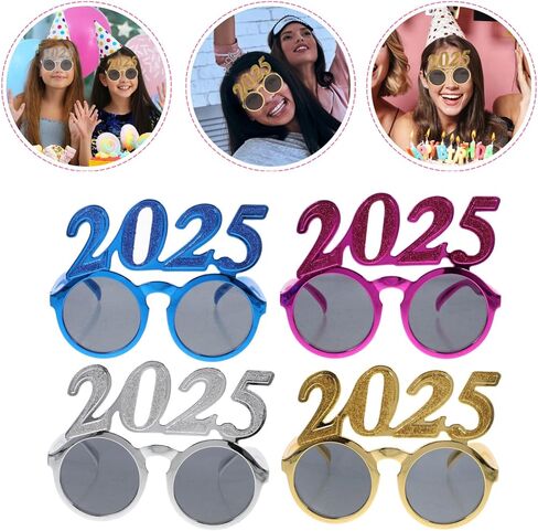 نظارات BestOYARD 2025 للعام الجديد، 8 قطع 2025 نظارات شمسية برقم لامع، نظارات ليلة رأس السنة السعيدة، فئة 2025، نظارات شمسية للتخرج، نظارات مضحكة لحفلات الهالوين وعيد الميلاد in Kuwait