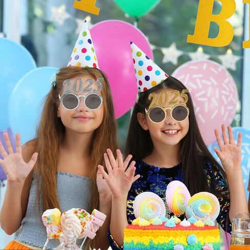 نظارات BestOYARD 2025 للعام الجديد، 8 قطع 2025 نظارات شمسية برقم لامع، نظارات ليلة رأس السنة السعيدة، فئة 2025، نظارات شمسية للتخرج، نظارات مضحكة لحفلات الهالوين وعيد الميلاد in Kuwait