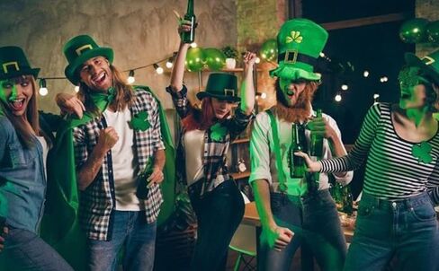 نظارات شمسية Hycredi St. Patrick's Day Irish Shamrock نظارات زي Green Four Leaf Clover Leprechaun in Kuwait