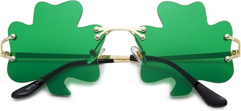 نظارات شمسية Hycredi St. Patrick's Day Irish Shamrock نظارات زي Green Four Leaf Clover Leprechaun in Kuwait