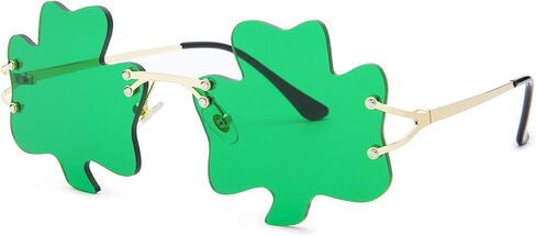 نظارات شمسية Hycredi St. Patrick's Day Irish Shamrock نظارات زي Green Four Leaf Clover Leprechaun in Kuwait