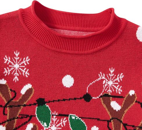 Girls Kids Ugly Christmas Sweater Winter Funny Knitted Xmas Pullover Long Sleeve Top 7-14 Years in Saudi Arabia