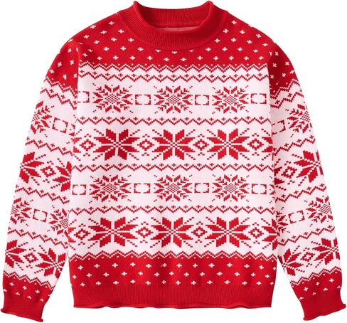 Girls Kids Ugly Christmas Sweater Winter Funny Knitted Xmas Pullover Long Sleeve Top 7-14 Years in Saudi Arabia