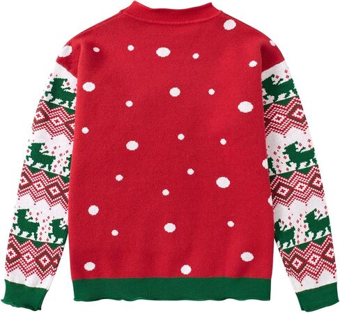 سترة عيد الميلاد القبيحة للفتيات والأطفال، بلوفر شتوي محبوك مضحك لعيد الميلاد بأكمام طويلة من 7 إلى 14 عامًا in Kuwait