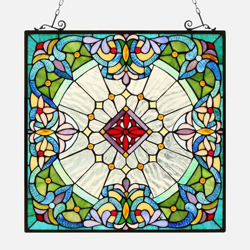 Kleeglee Stained Glass Window Hangings, Handmade Suncatcher Stained Glass Window Panels for Window Decor… in Saudi Arabia