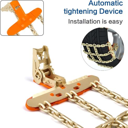 AutoChoice Emergency Snow Chains, Tire Chains with Thickened Manganese Steel for Car Truck SUV in Ice, Sand and Mud(6 Packs, Tire Width 235-285mm) in Saudi Arabia