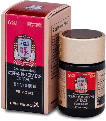 Korean Red Ginseng Extract 50g Jar | Health Supplement, Ginseng Tea | Energy Boost,Stamina, Blood Circulation, Immune Support | 100% Korean Red Ginseng Extract | Vegan Friendly | 50g in Kuwait