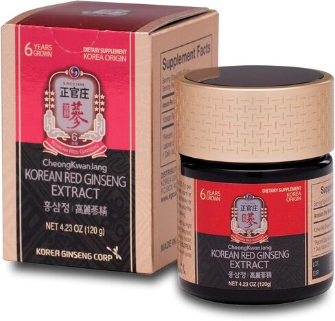 Korean Red Ginseng Extract 50g Jar | Health Supplement, Ginseng Tea | Energy Boost,Stamina, Blood Circulation, Immune Support | 100% Korean Red Ginseng Extract | Vegan Friendly | 50g in Kuwait