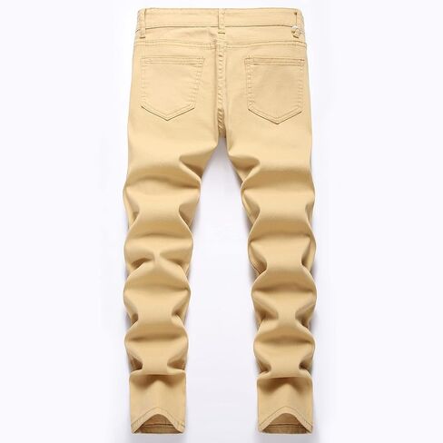 Boy's Stylish Moto Biker Ripped Distressed Skinny Fit Stretch Fashion Denim Jeans in Saudi Arabia
