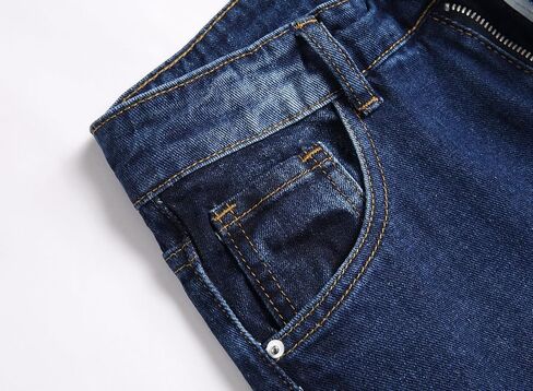 Boy's Stacked Jeans Skinny Fit Ripped Destroyed Distressed Fashion Comfy Denim Jeans Pants in Kuwait