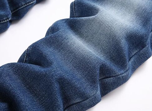 Boy's Fleece Lined Jeans Winter Skinny Fit Thicken Thermal Warm Comfy Denim Pants in Kuwait